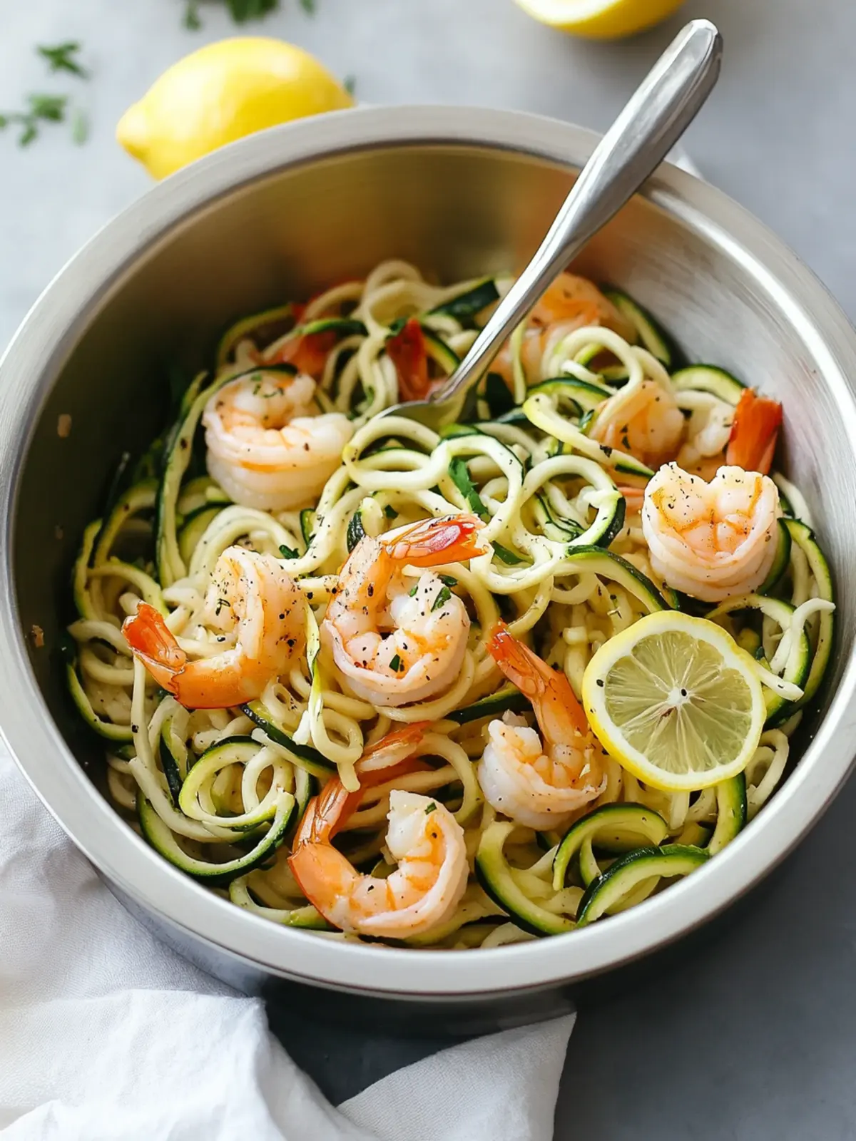 Delightful Lemon Garlic Shrimp Zucchini Noodles Under 15 Min 5 Lemon Garlic Shrimp Zucchini Noodle