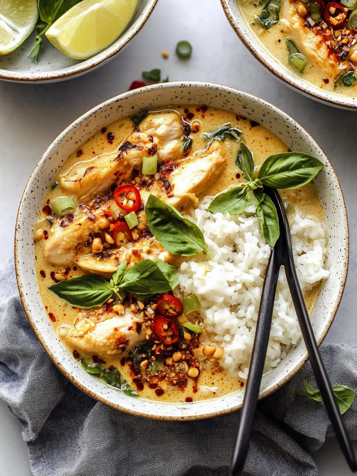 Lemongrass Broth Bowls with Yellow Curry Chicken