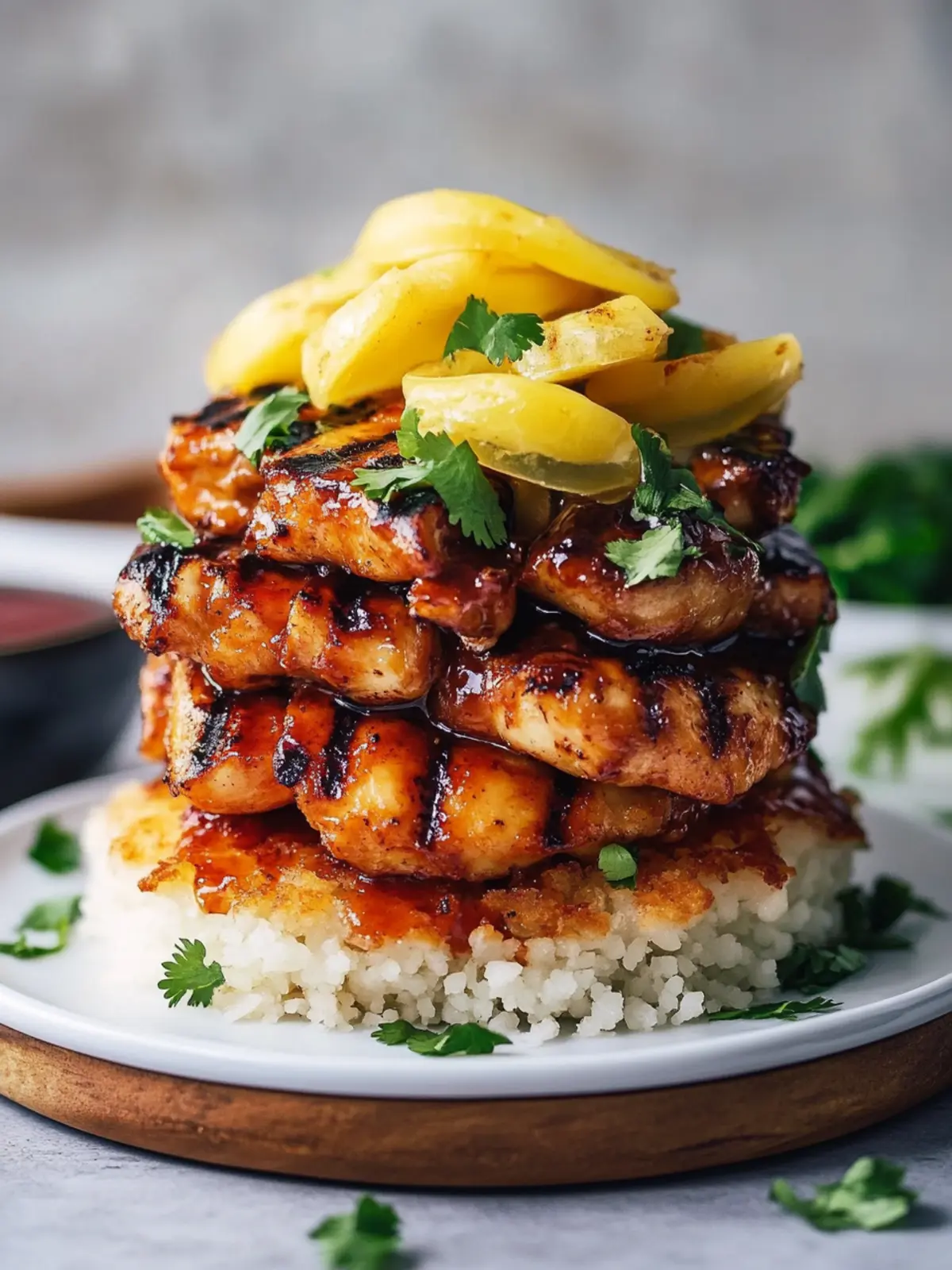 Hawaiian Huli Huli Chicken Stack