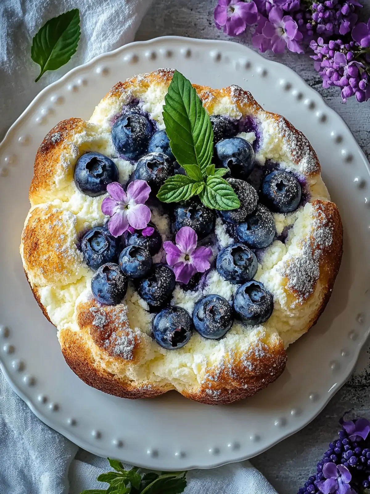 Delicious Fluffy Cottage Cheese Blueberry Cloud Bread Recipe 2 Fluffy Cottage Cheese Blueberry Cloud Bread