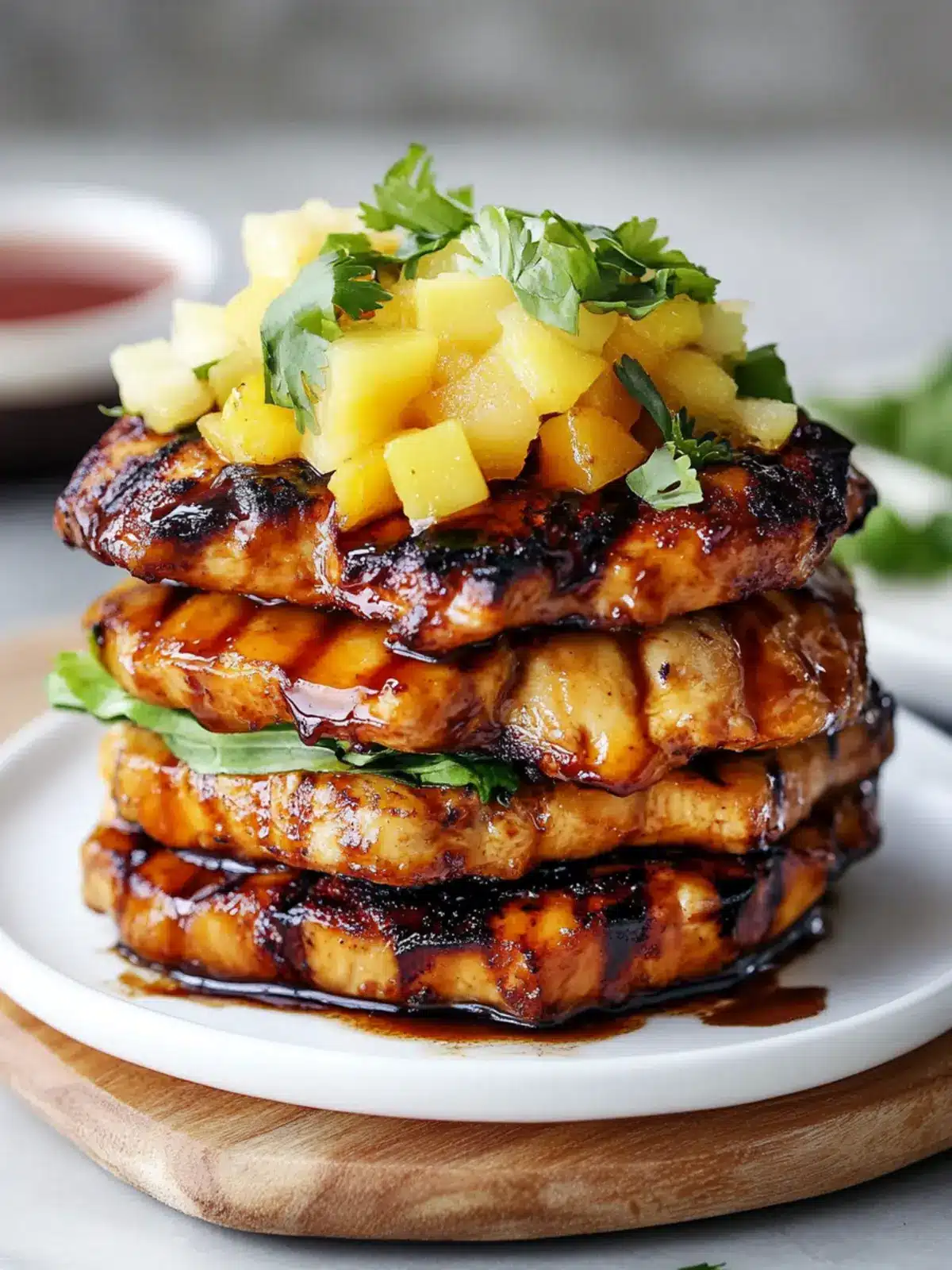 Hawaiian Huli Huli Chicken Stack