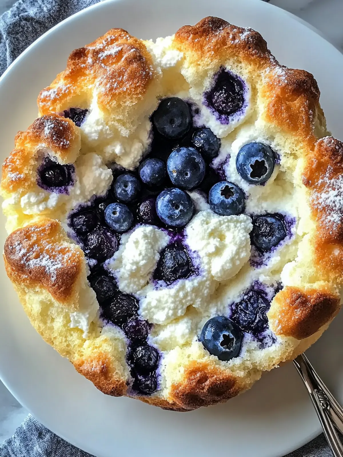 Delicious Fluffy Cottage Cheese Blueberry Cloud Bread Recipe 3 Fluffy Cottage Cheese Blueberry Cloud Bread