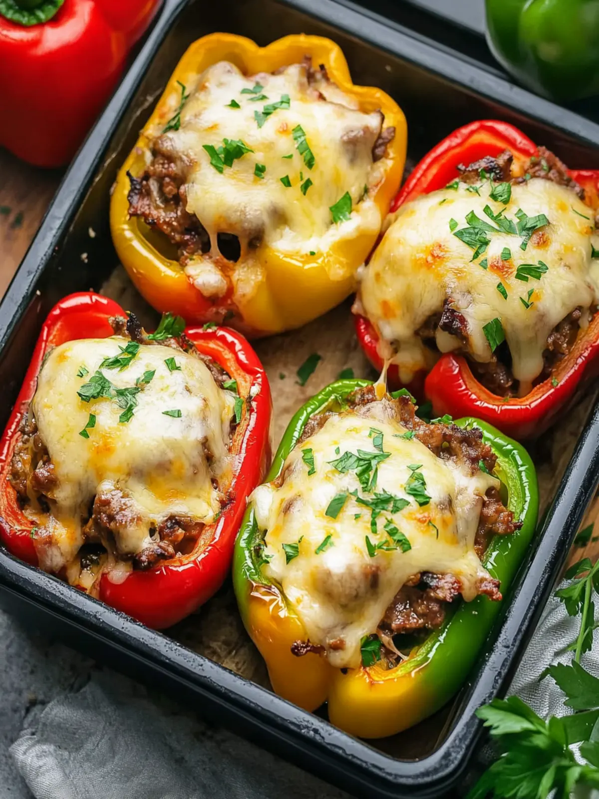 Philly Cheesesteak Stuffed Peppers that Bring Comfort Home 5 Philly Cheesesteak Stuffed Peppers