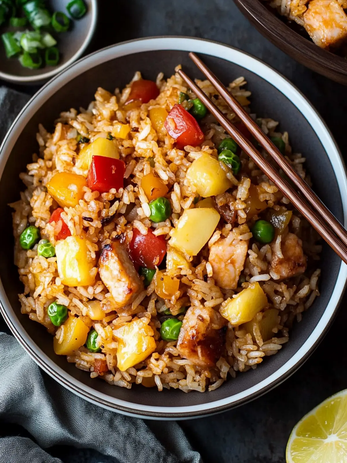 Hawaiian Fried Rice with Easy Sweet and Sour Sauce Delight 2 Hawaiian Fried Rice with Easy Sweet and Sour Sauce