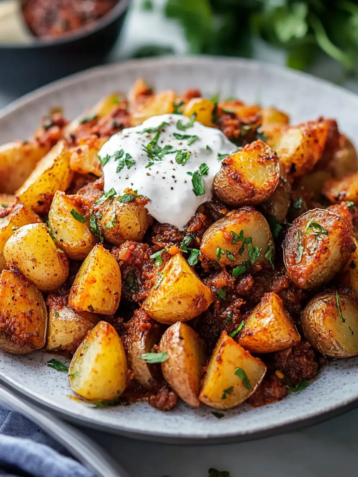 Spicy Harissa Roasted Potatoes