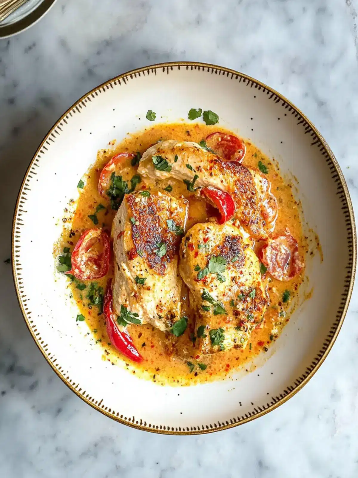 Creamy Garlic Red Pepper Chicken