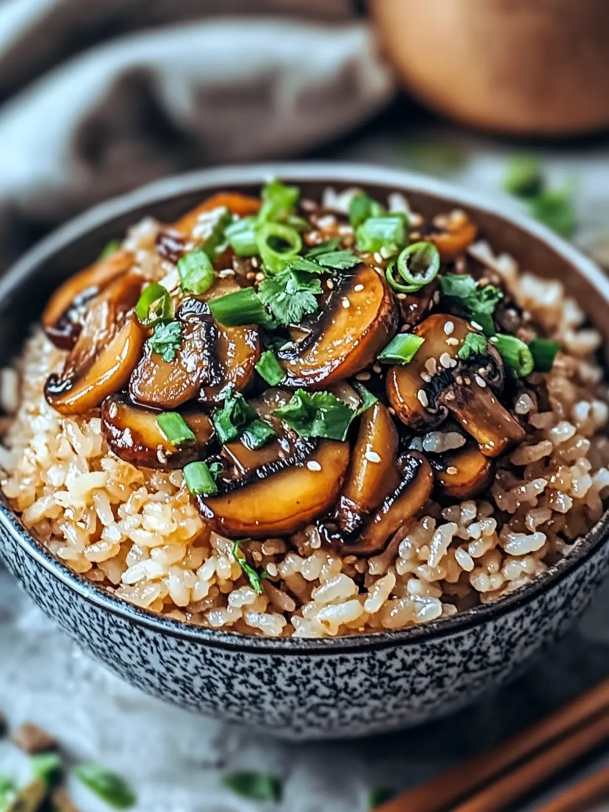 Miso Mushroom Crispy Rice