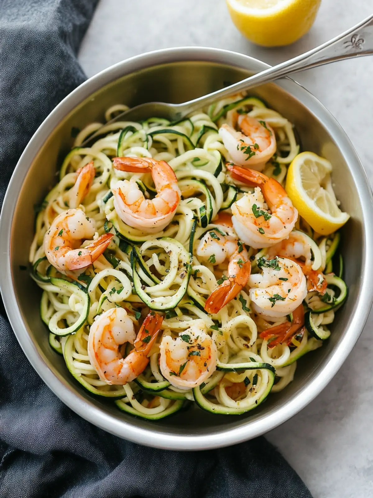 Delightful Lemon Garlic Shrimp Zucchini Noodles Under 15 Min 2 Lemon Garlic Shrimp Zucchini Noodle