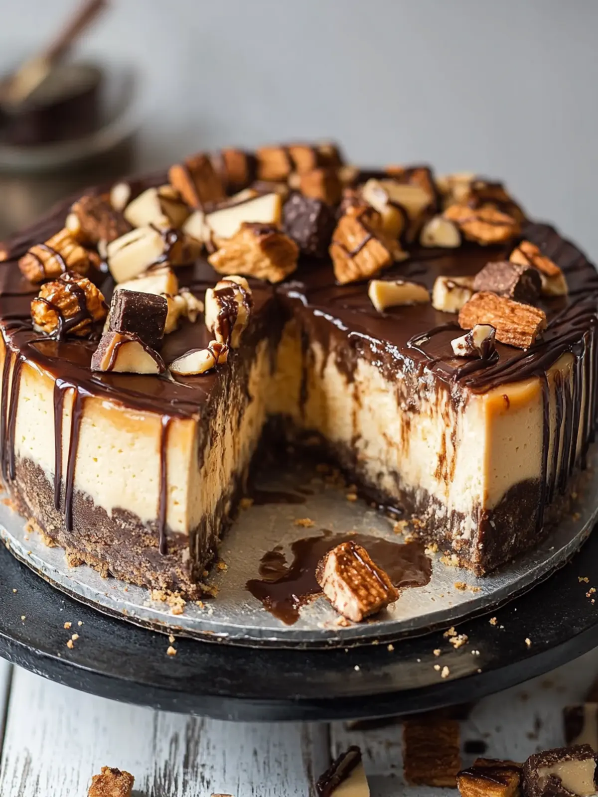 Creamy Snickers Cheesecake to Satisfy Your Sweet Cravings 5 Snickers Cheesecake
