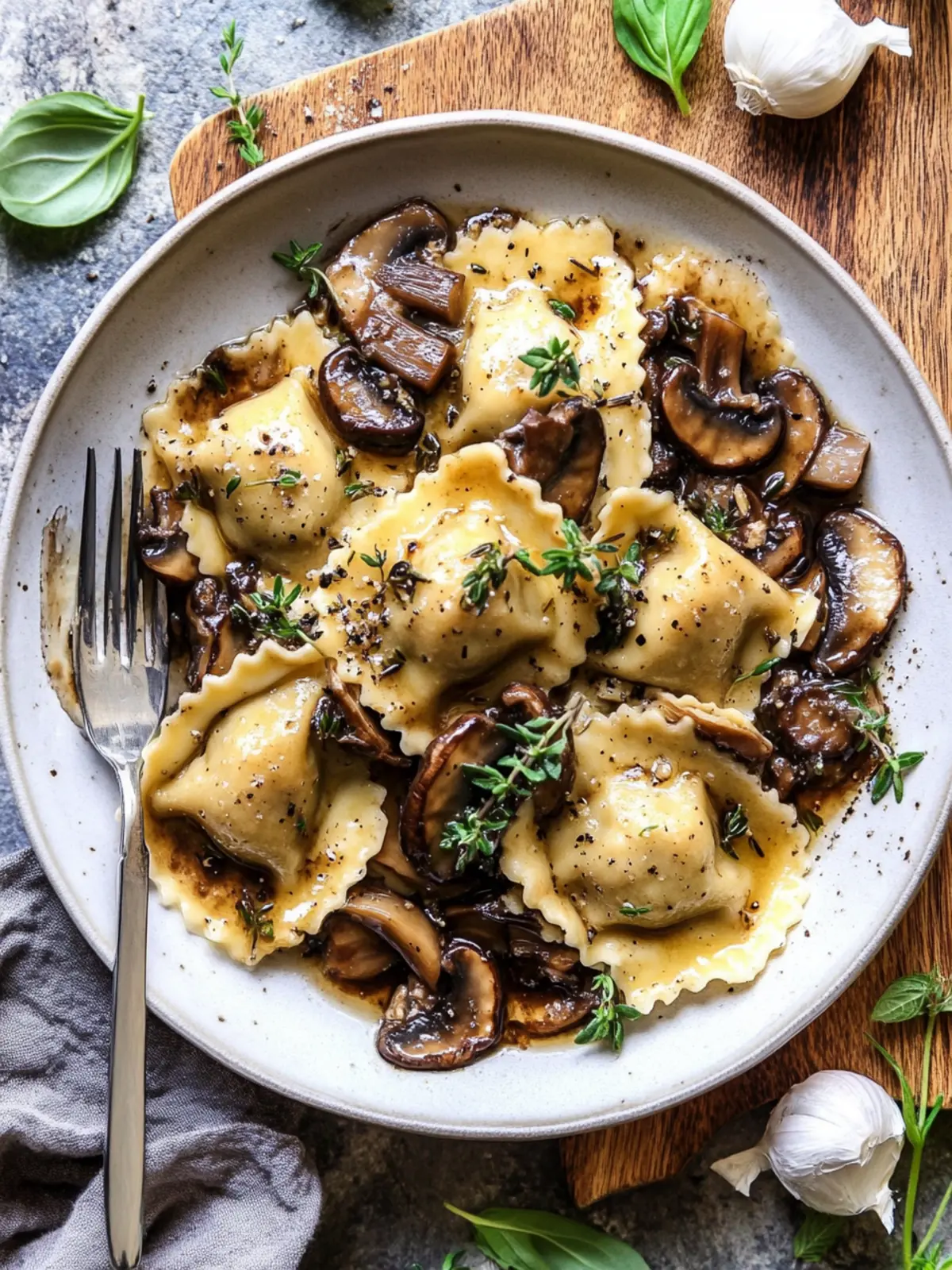 Herby Buttered Balsamic Mushroom Ravioli You’ll Crave Daily 3 Herby Buttered Balsamic Mushroom Ravioli