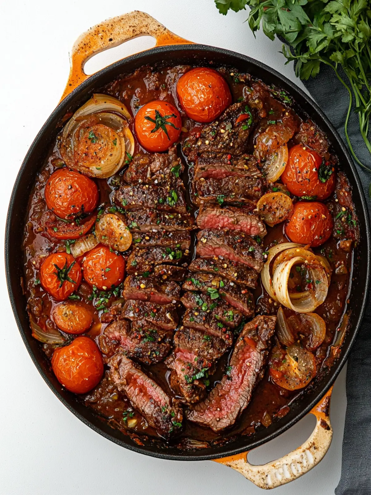 Savory Colombian Steak with Tomatoes and Onions Tonight! 3 Colombian Steak with Tomatoes and Onions