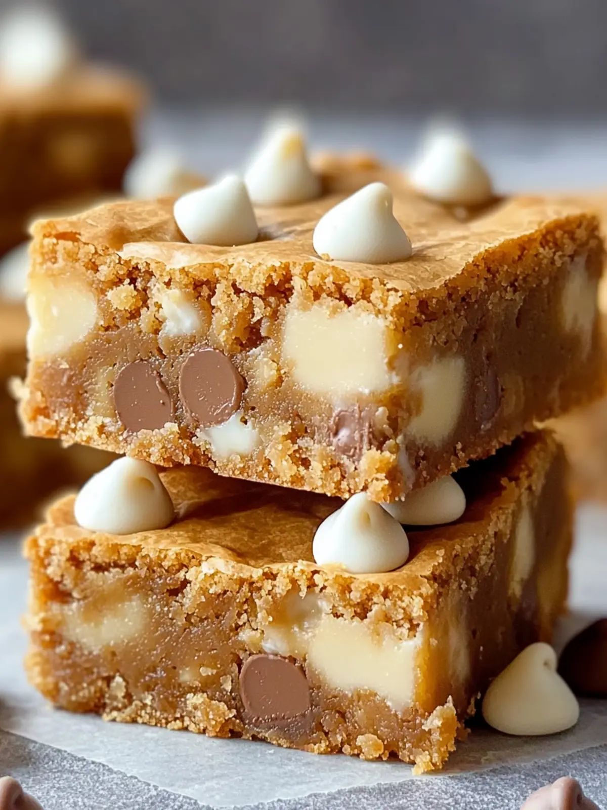 Irresistible Chewy Biscoff Blondies with White Chocolate Chips 5 Chewy Biscoff Blondies with White Chocolate Chips
