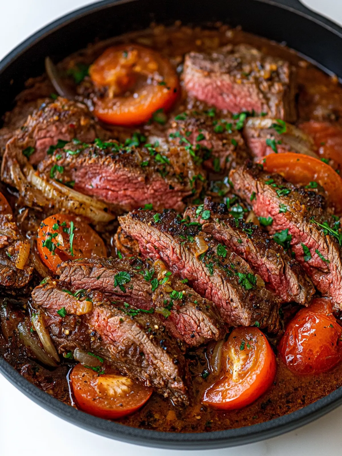 Savory Colombian Steak with Tomatoes and Onions Tonight! 2 Colombian Steak with Tomatoes and Onions