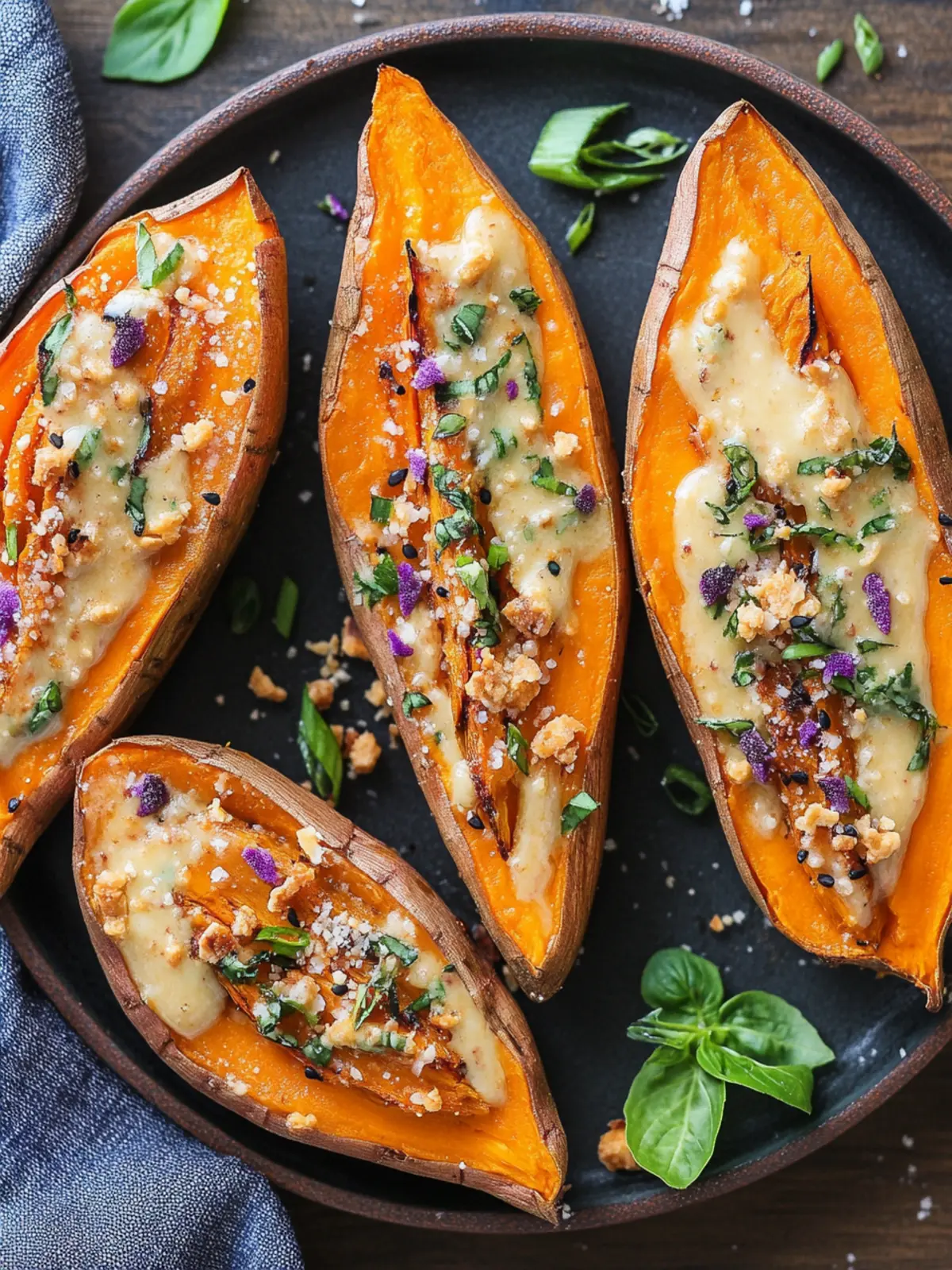 Miso Butter Sweet Potatoes