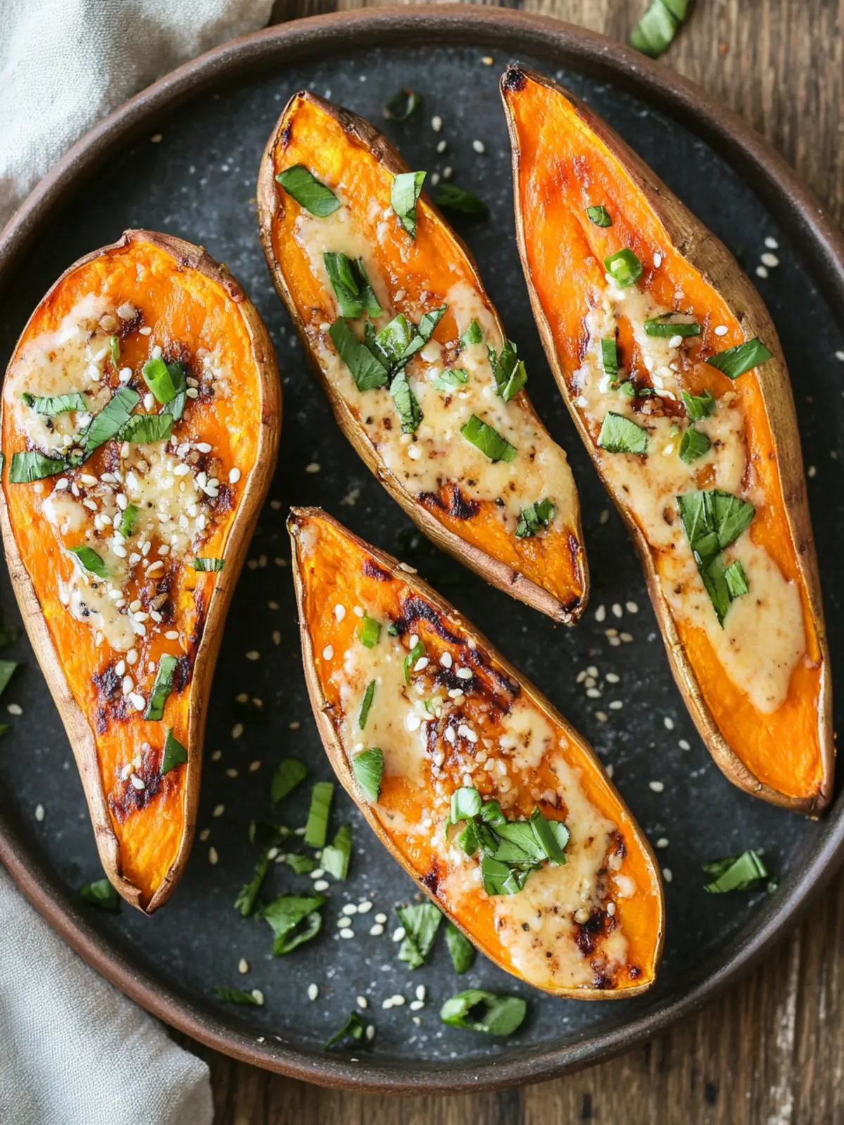 Miso Butter Sweet Potatoes