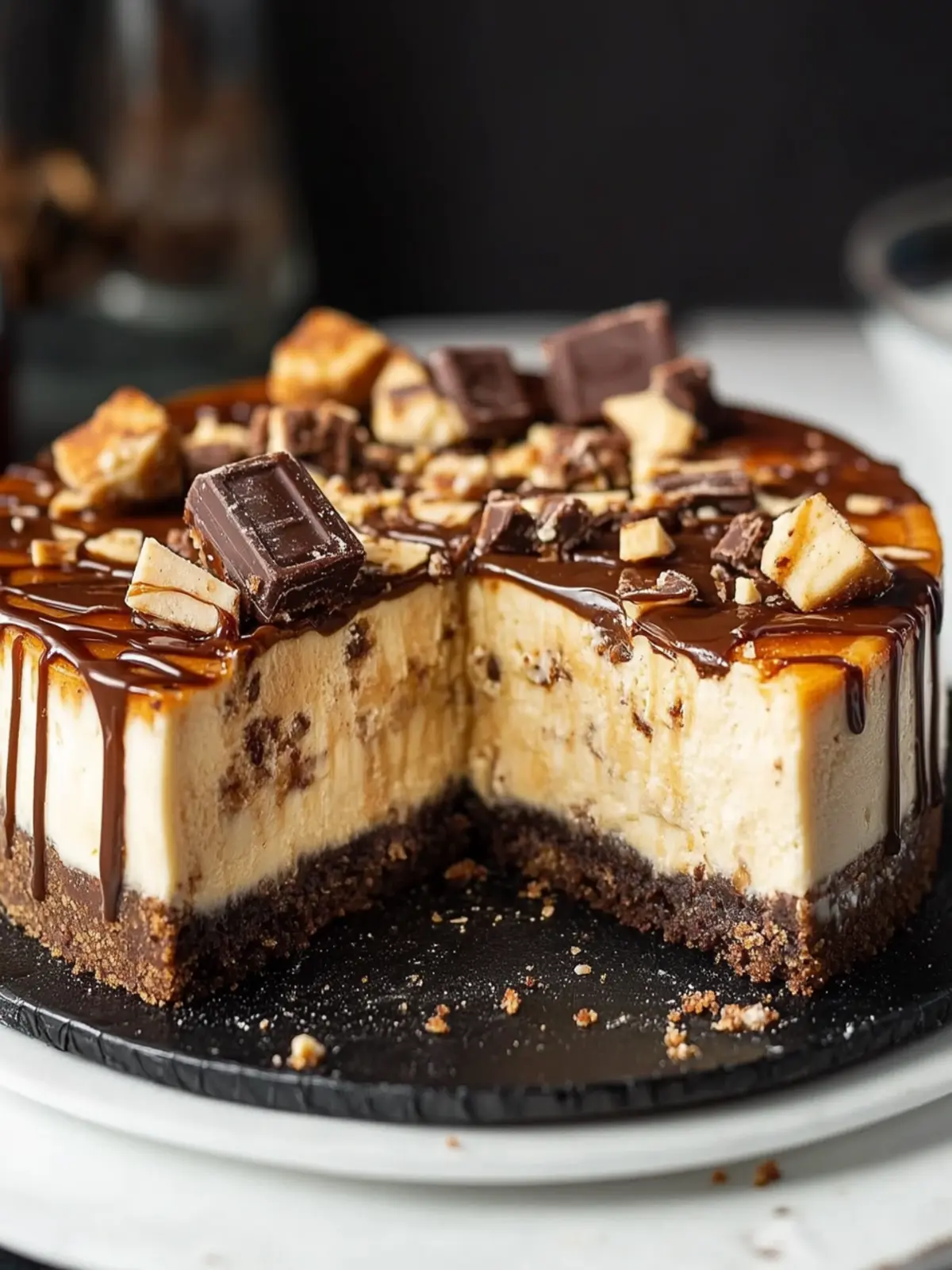 Creamy Snickers Cheesecake to Satisfy Your Sweet Cravings 3 Snickers Cheesecake