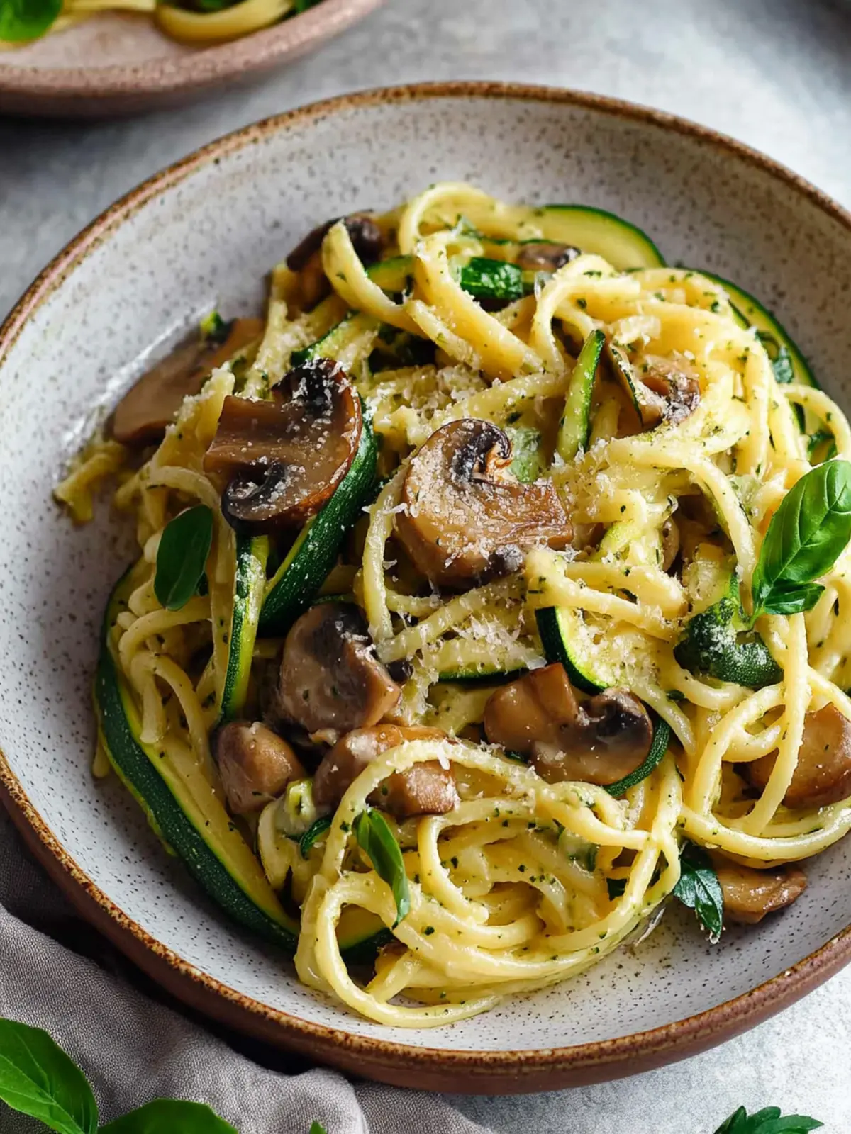 Zucchini Mushroom Pasta