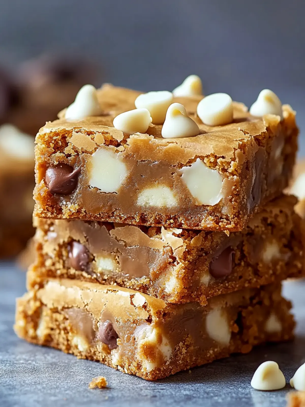 Irresistible Chewy Biscoff Blondies with White Chocolate Chips 3 Chewy Biscoff Blondies with White Chocolate Chips