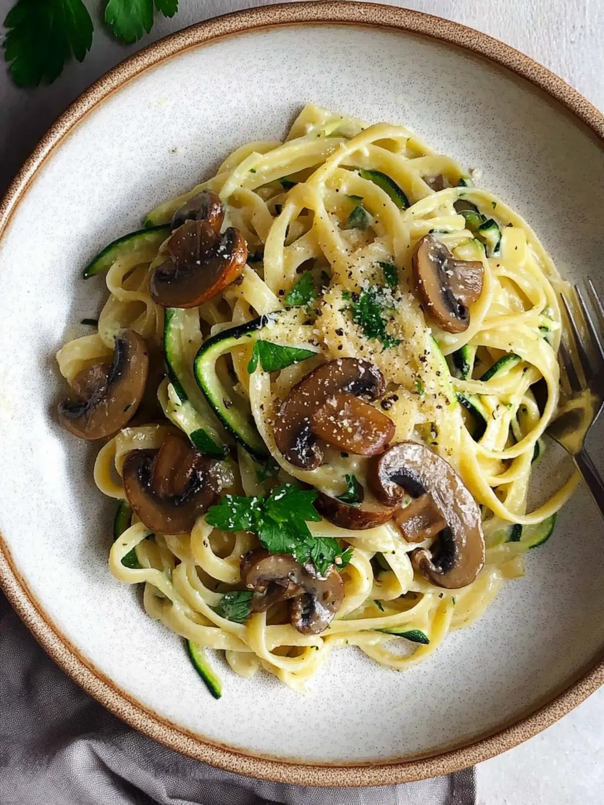 Zucchini Mushroom Pasta