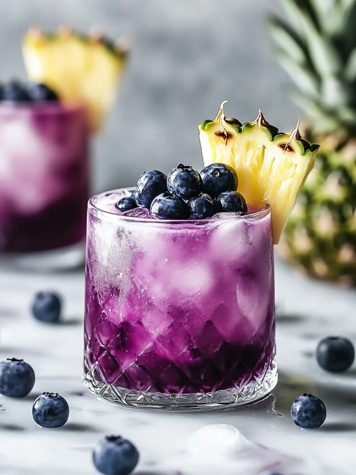 Blueberry Pineapple Tequila Sour