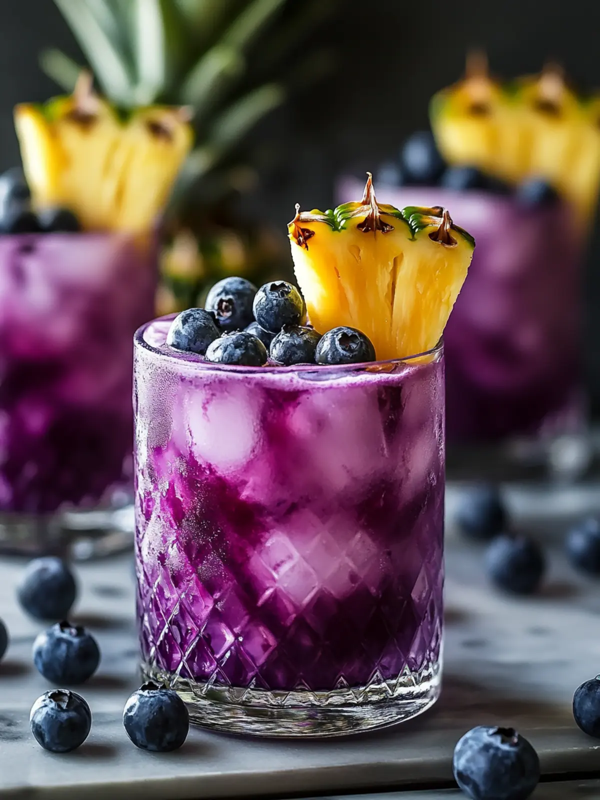 Blueberry Pineapple Tequila Sour