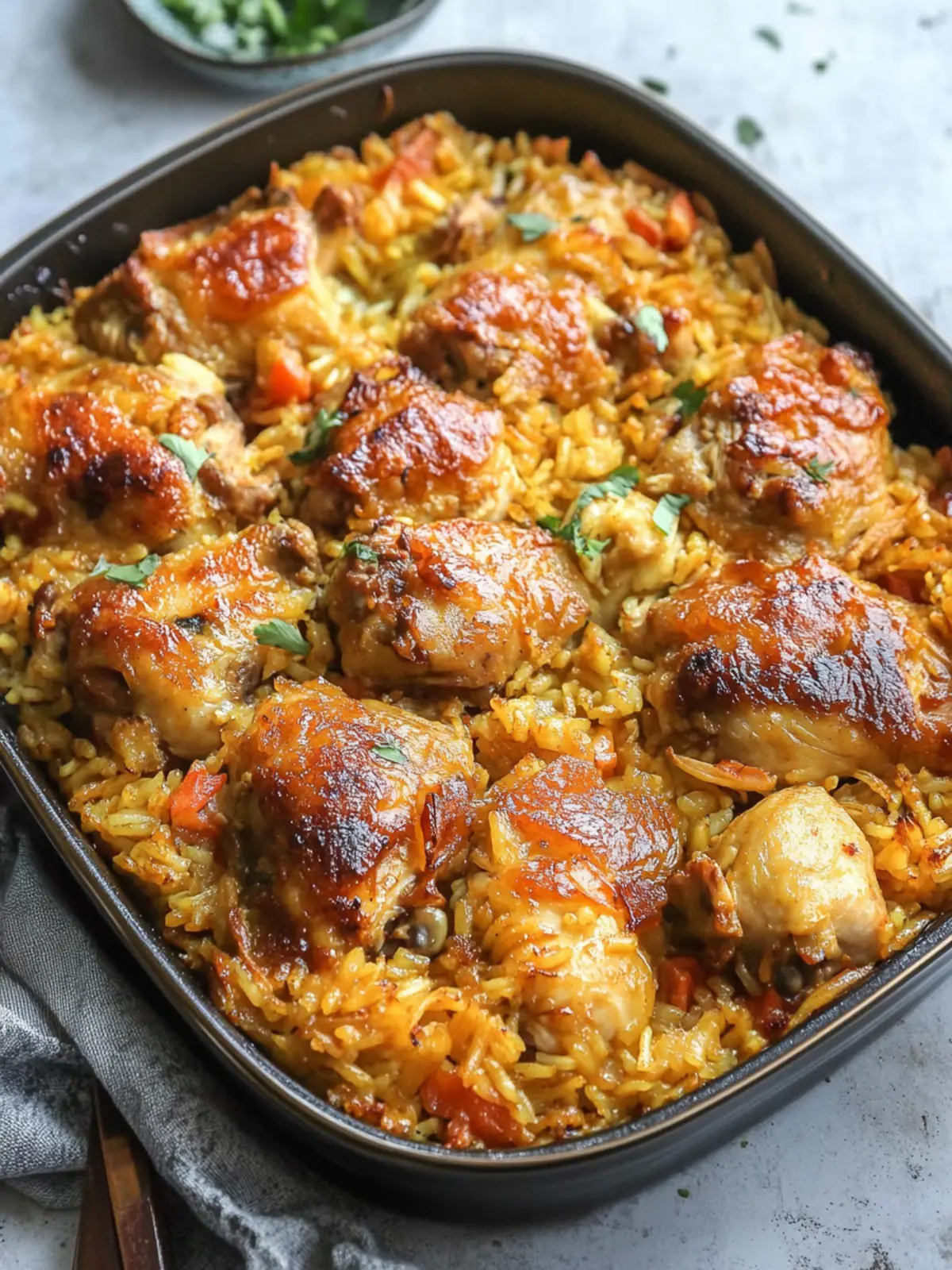 Macau-Style Baked Portuguese Chicken Rice
