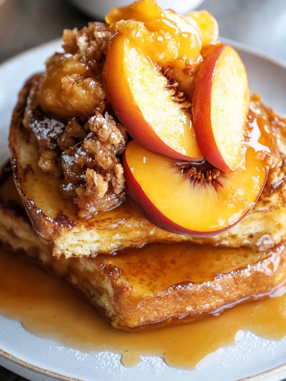 Easy Peach Cobbler French Toast for a Sweet Weekend Brunch 5 Easy Peach Cobbler French Toast