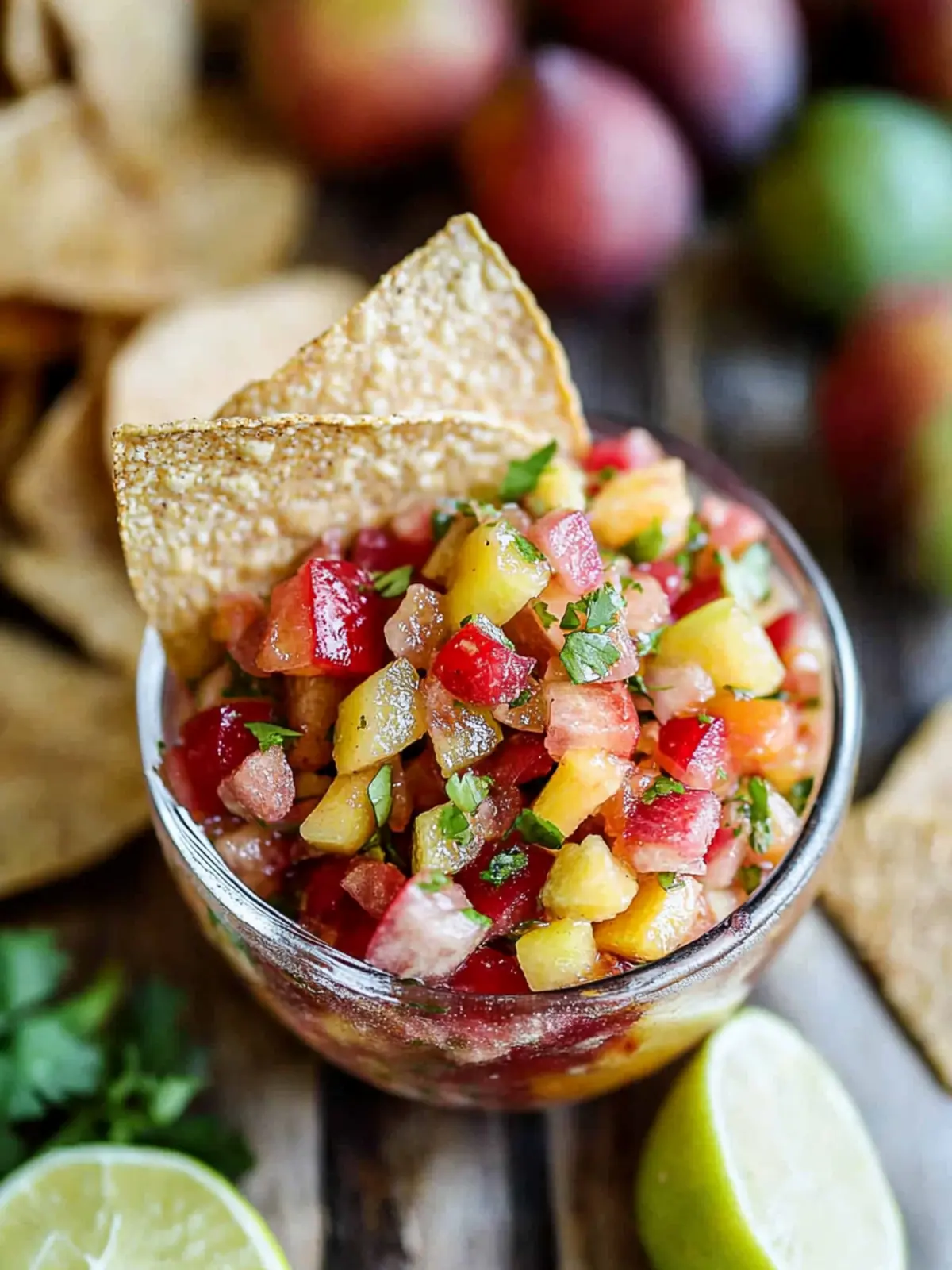 Delicious Fruit Salsa with Crunchy Cinnamon Chips Recipe 5 Fruit Salsa with Cinnamon Chips