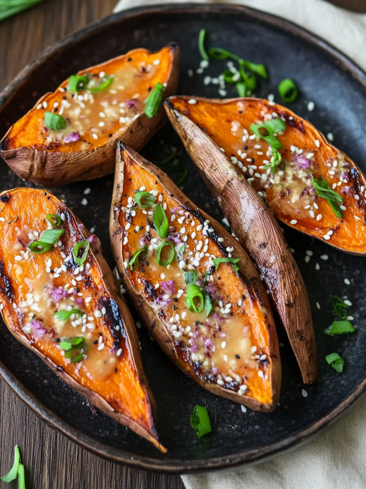 Miso Butter Sweet Potatoes