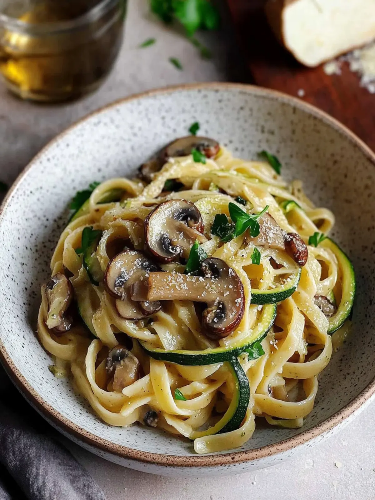 Zucchini Mushroom Pasta
