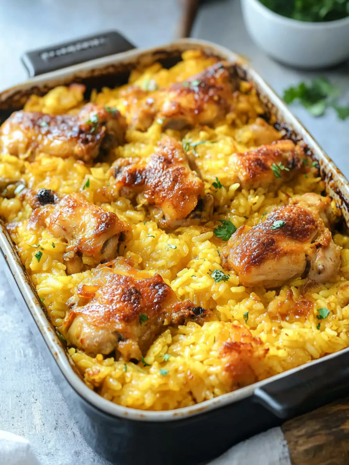 Macau-Style Baked Portuguese Chicken Rice