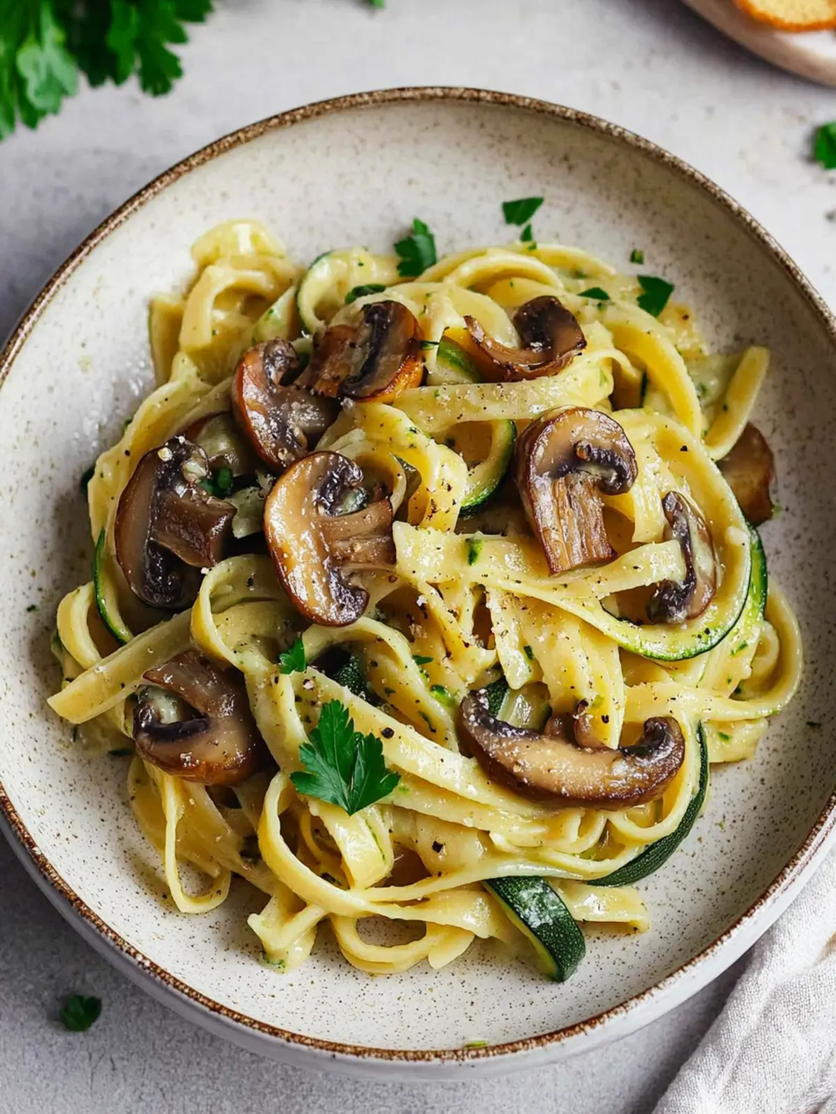 Zucchini Mushroom Pasta