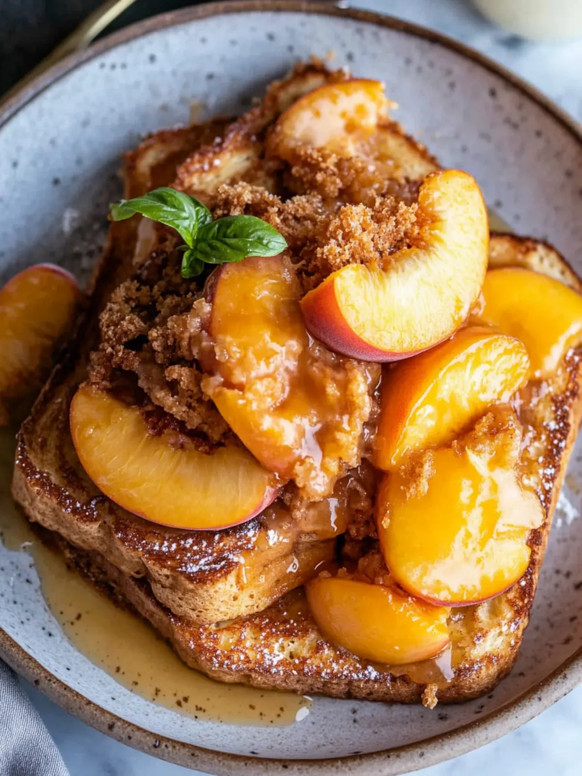 Easy Peach Cobbler French Toast for a Sweet Weekend Brunch 4 Easy Peach Cobbler French Toast