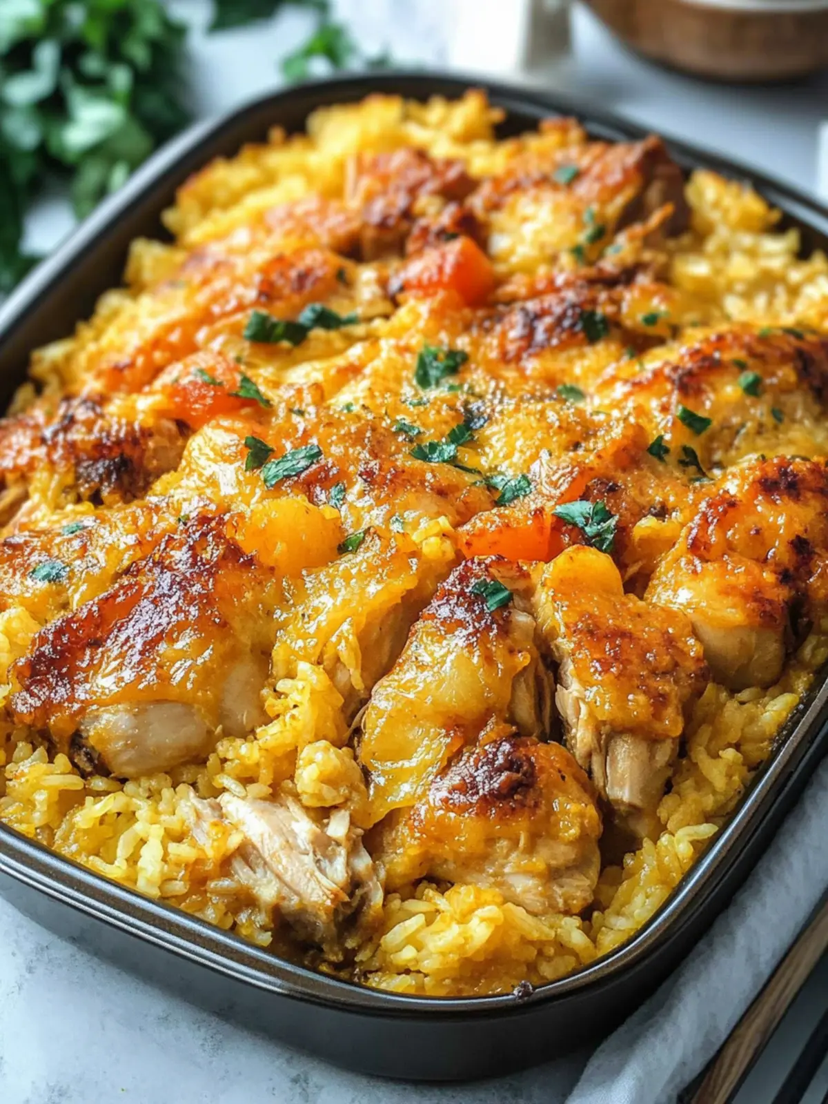 Macau-Style Baked Portuguese Chicken Rice