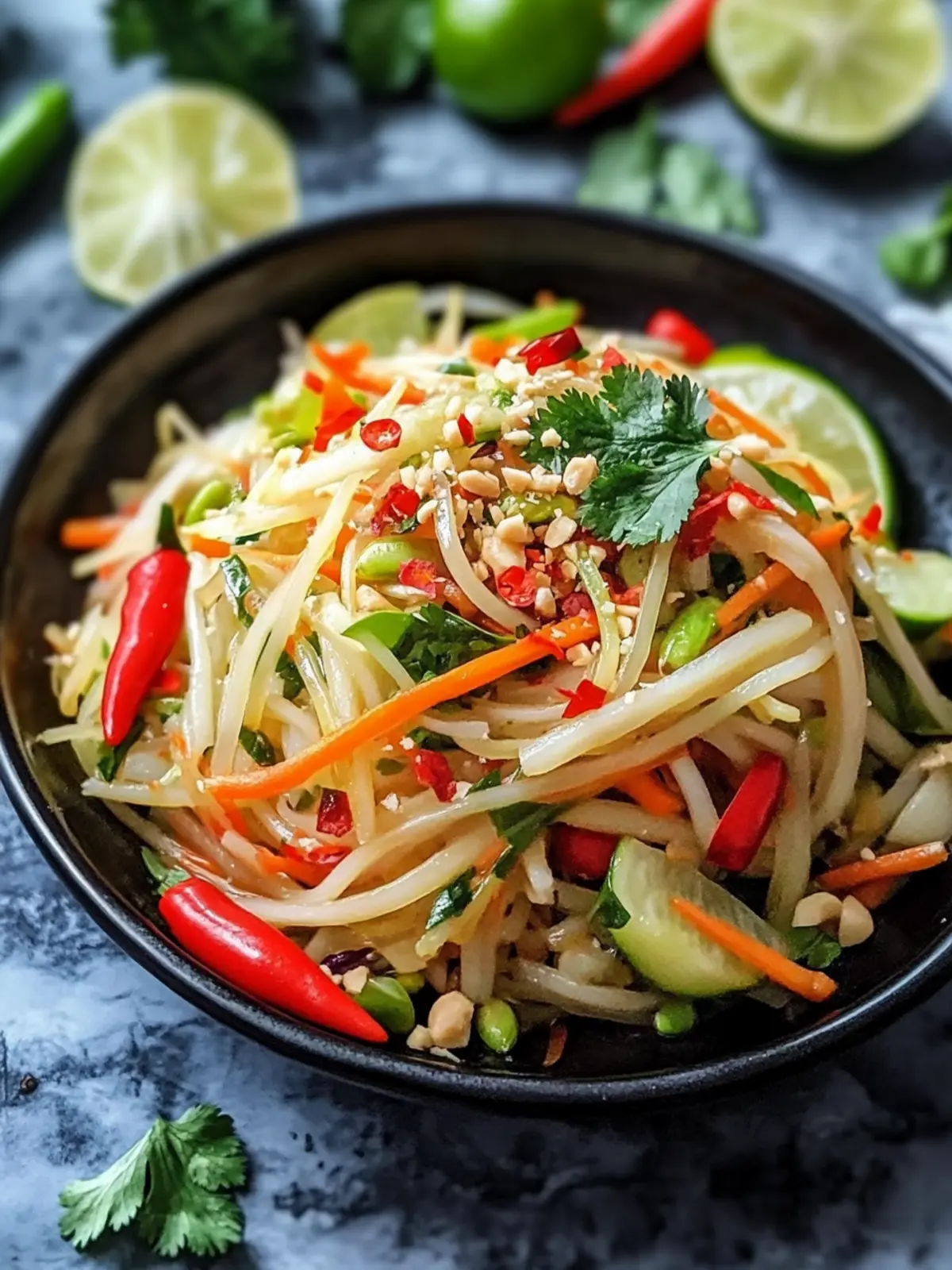 Authentic Thai Green Papaya Salad: Fresh, Zesty, and Quick 3 Authentic Thai Green Papaya Salad