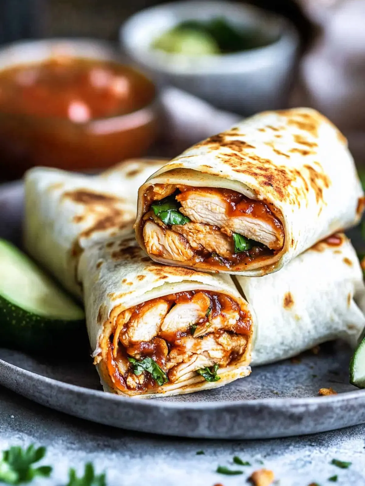 Crispy BBQ Chicken Wraps