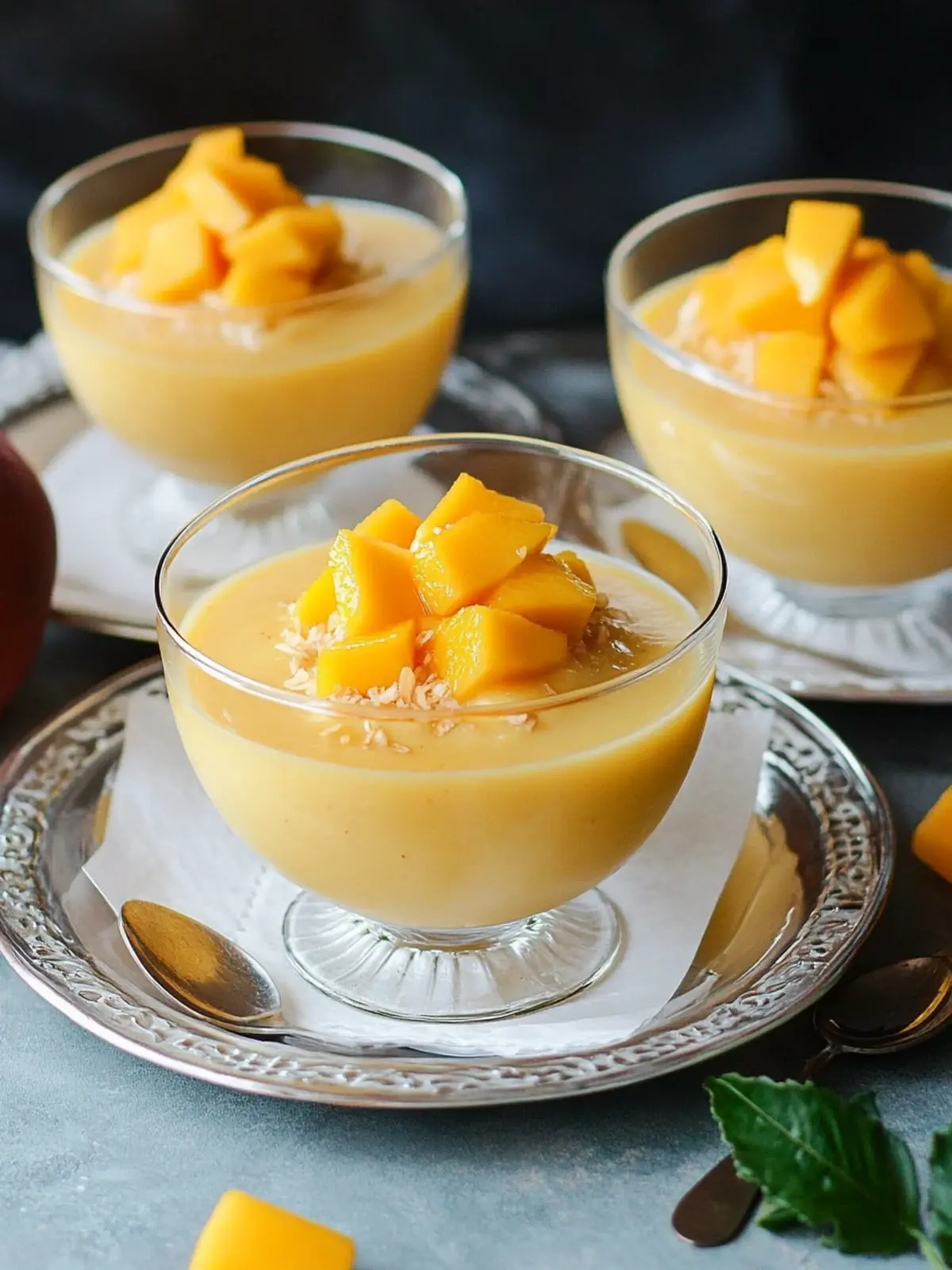 Creamy Mango Pudding: Your No-Bake Tropical Escape 4 Mango Pudding