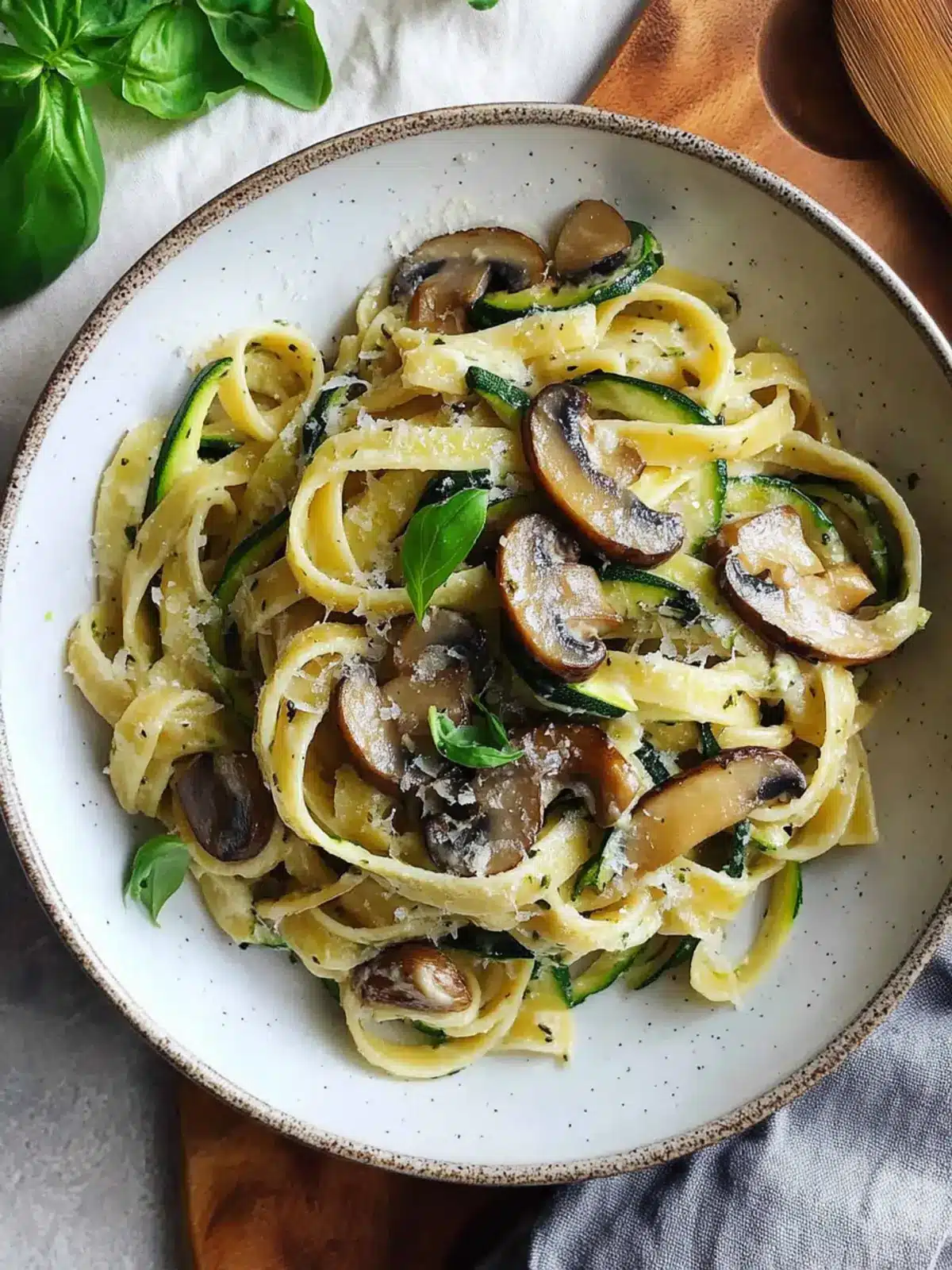 Zucchini Mushroom Pasta