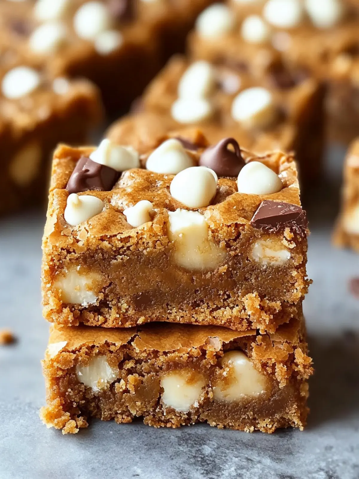 Irresistible Chewy Biscoff Blondies with White Chocolate Chips 2 Chewy Biscoff Blondies with White Chocolate Chips
