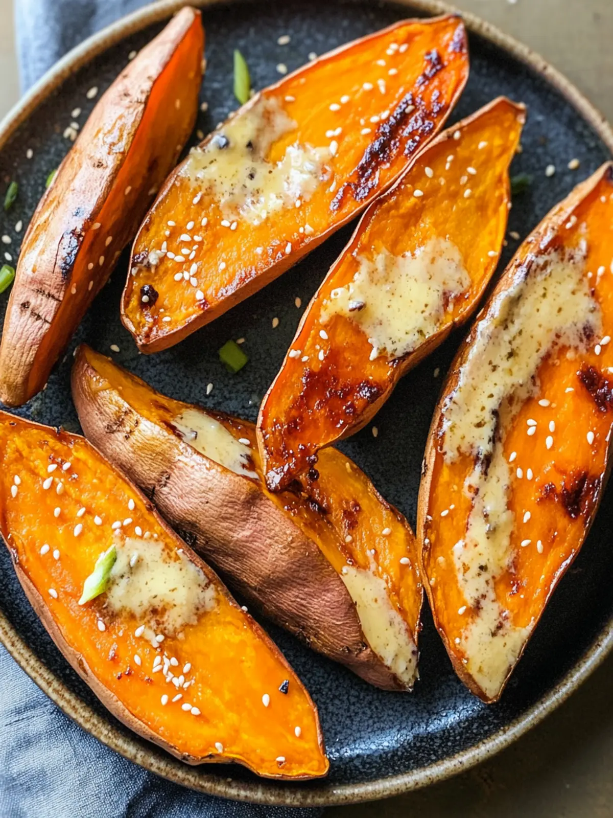 Miso Butter Sweet Potatoes