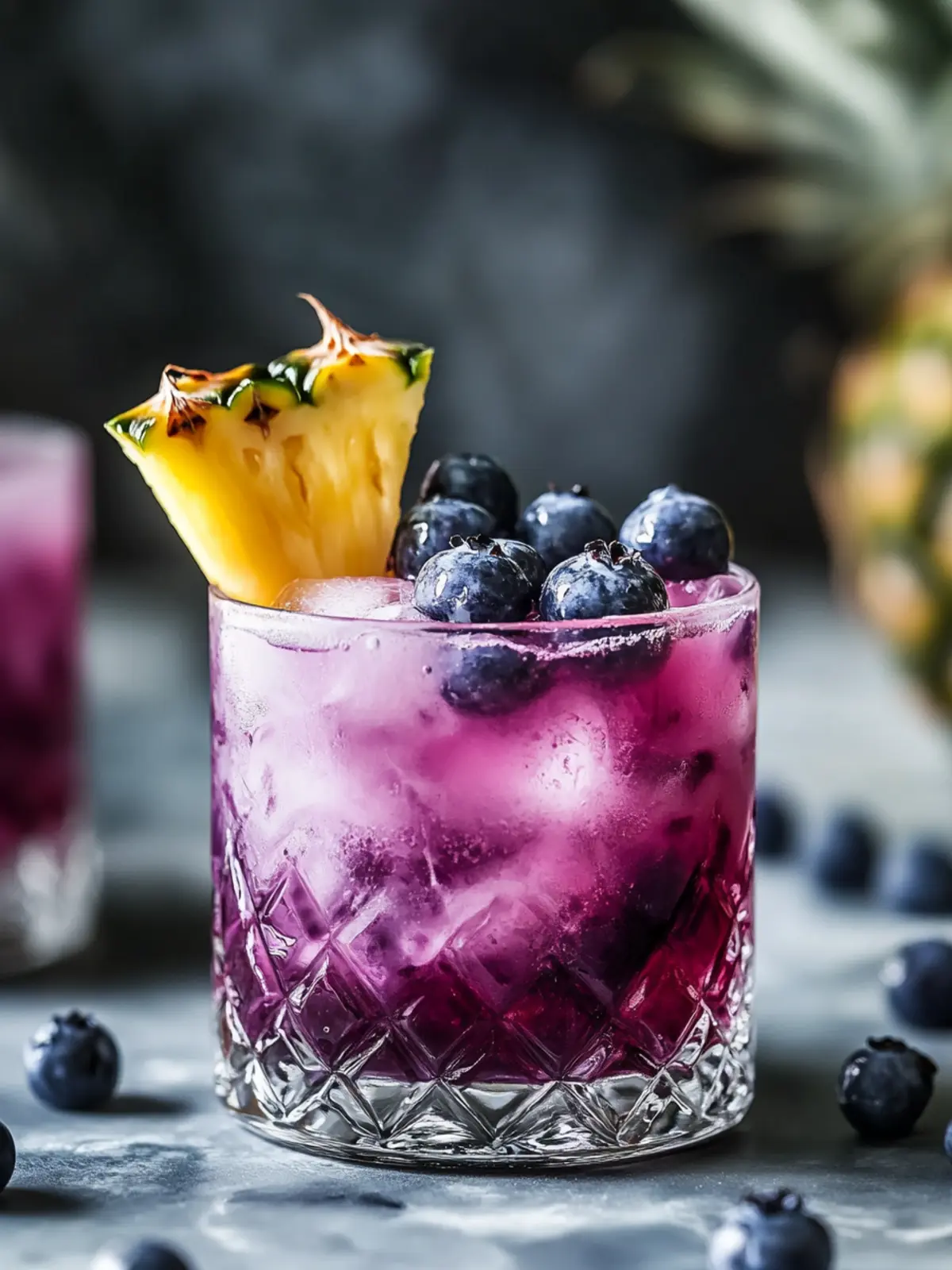 Blueberry Pineapple Tequila Sour