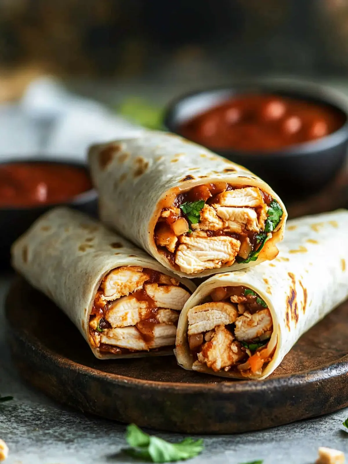 Crispy BBQ Chicken Wraps