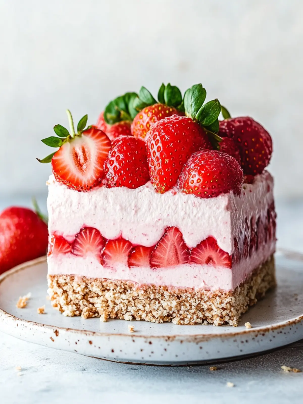 Vegan Strawberry Layered Dessert You'll Love This No-Bake Treat 5 Vegan Strawberry Layered Dessert