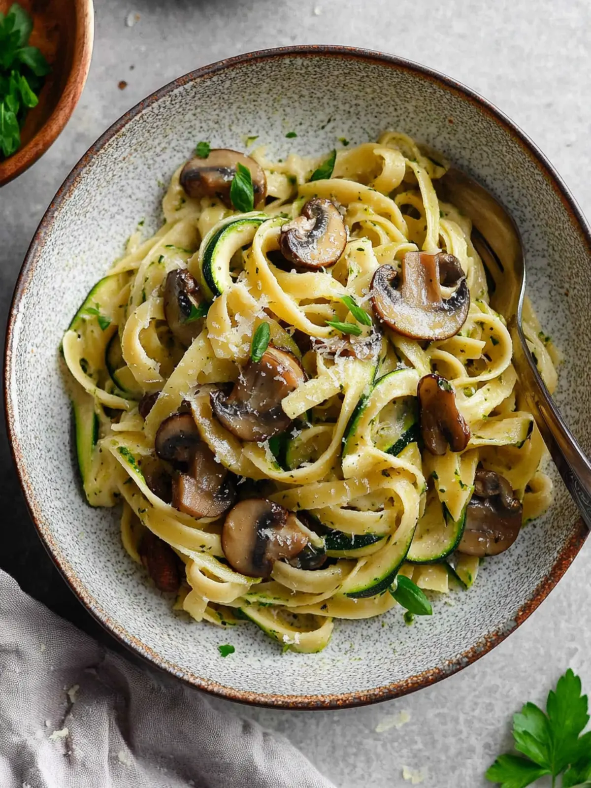 Zucchini Mushroom Pasta