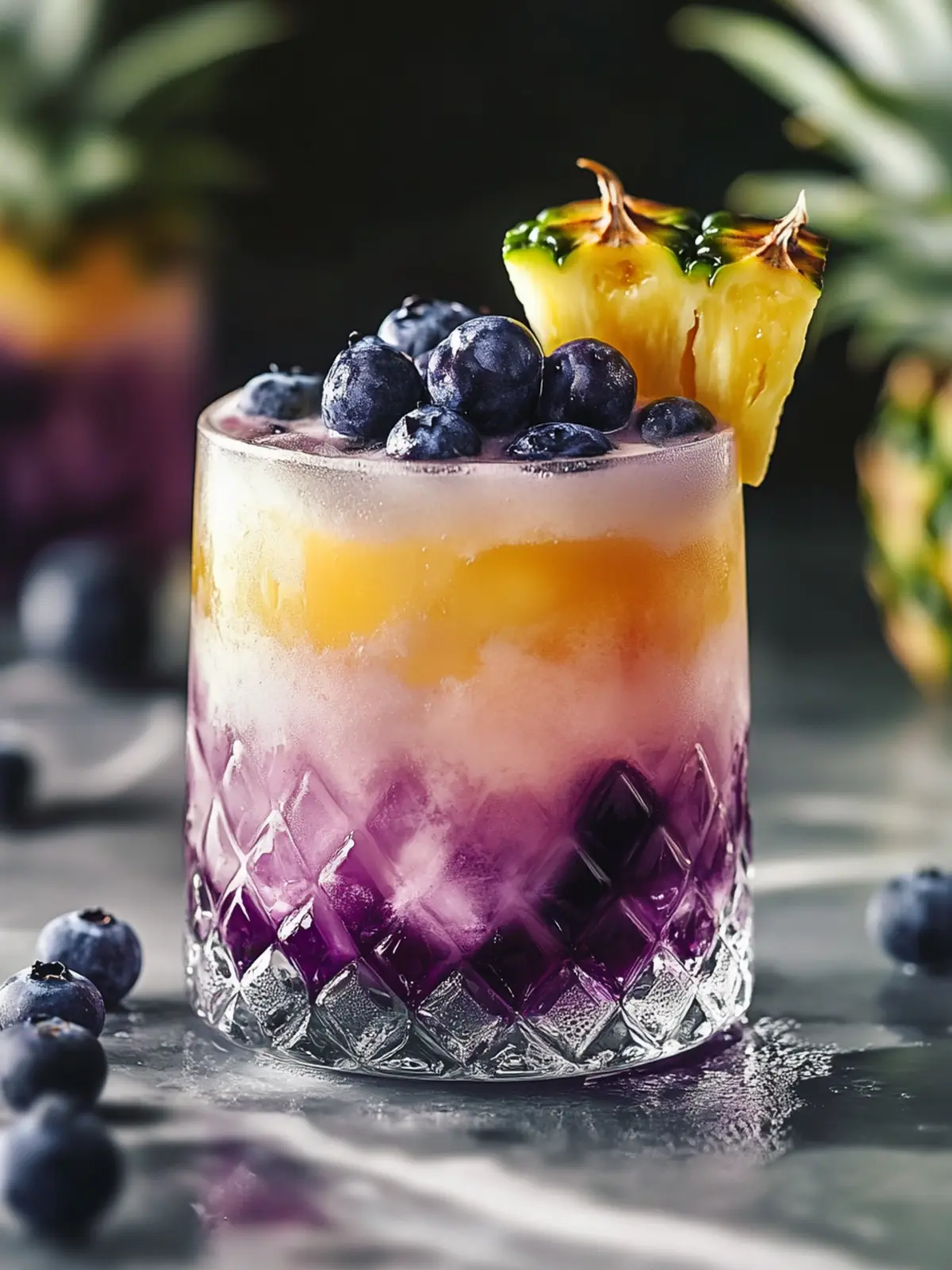Blueberry Pineapple Tequila Sour