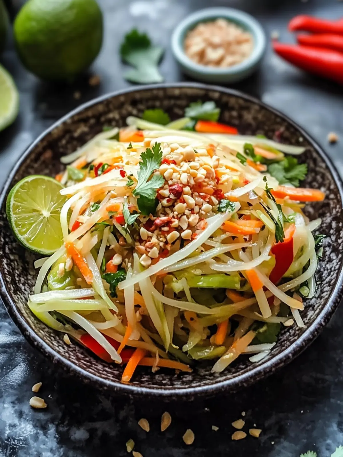 Authentic Thai Green Papaya Salad: Fresh, Zesty, and Quick 4 Authentic Thai Green Papaya Salad