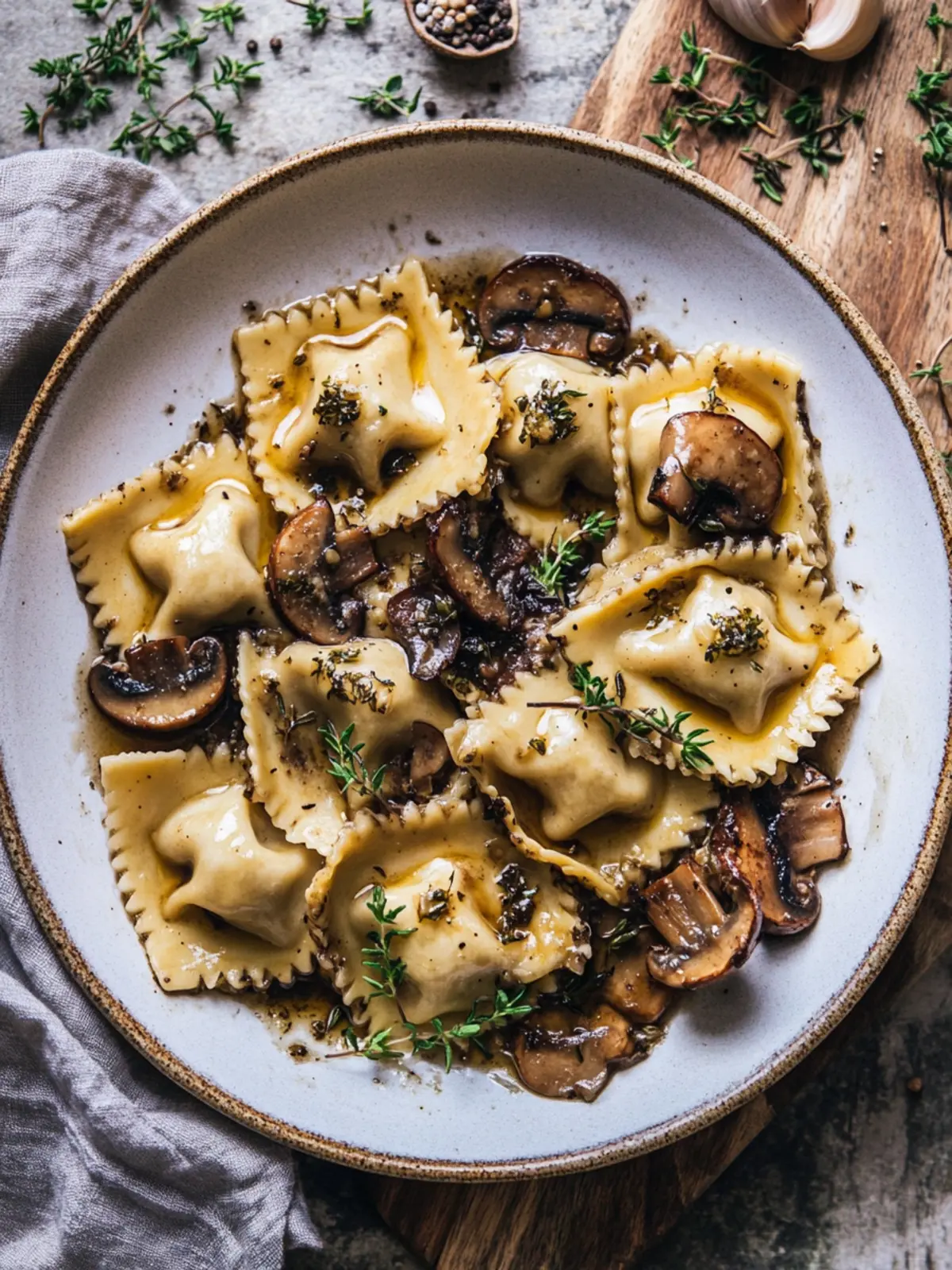 Herby Buttered Balsamic Mushroom Ravioli You’ll Crave Daily 4 Herby Buttered Balsamic Mushroom Ravioli