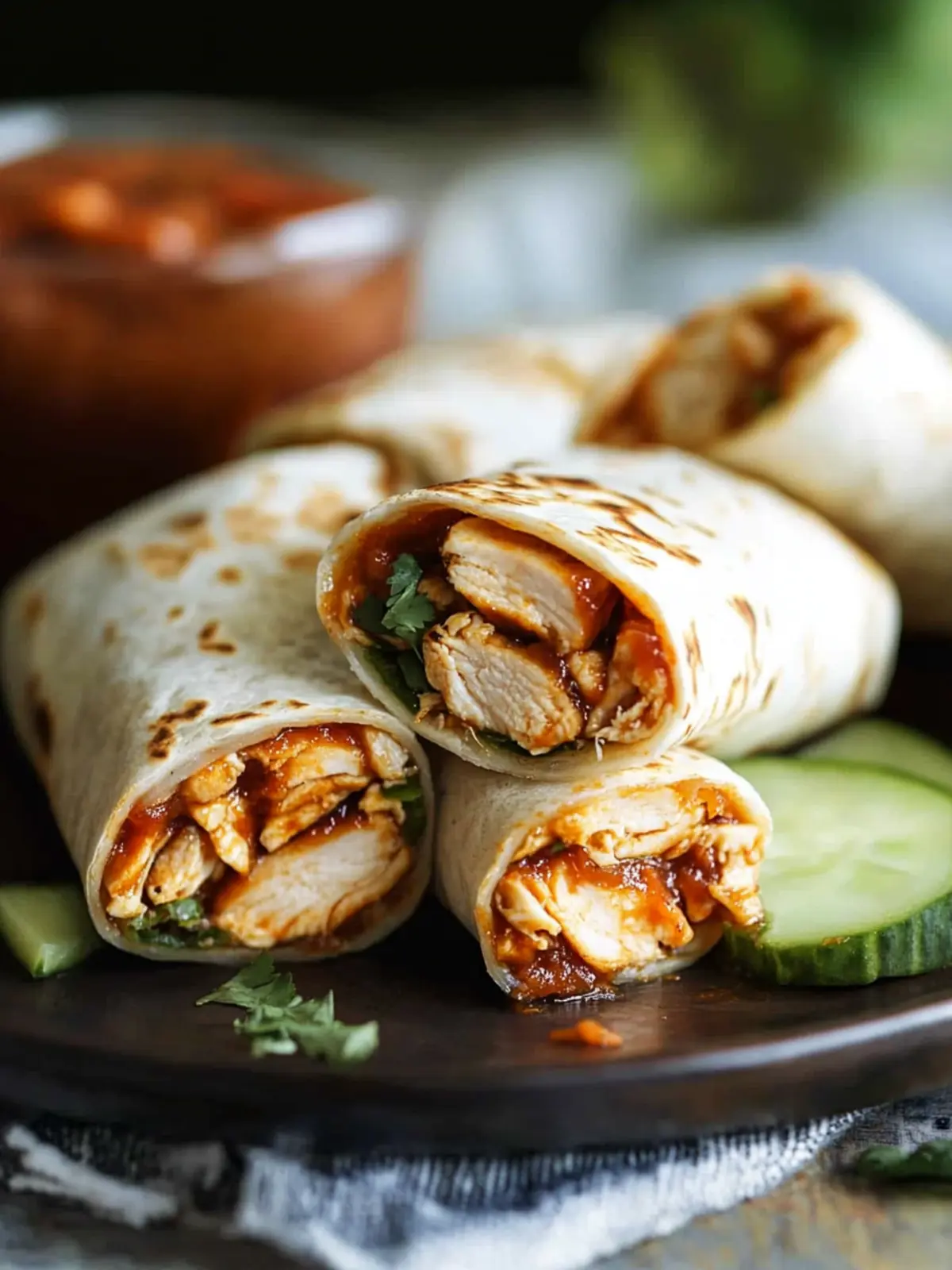 Crispy BBQ Chicken Wraps