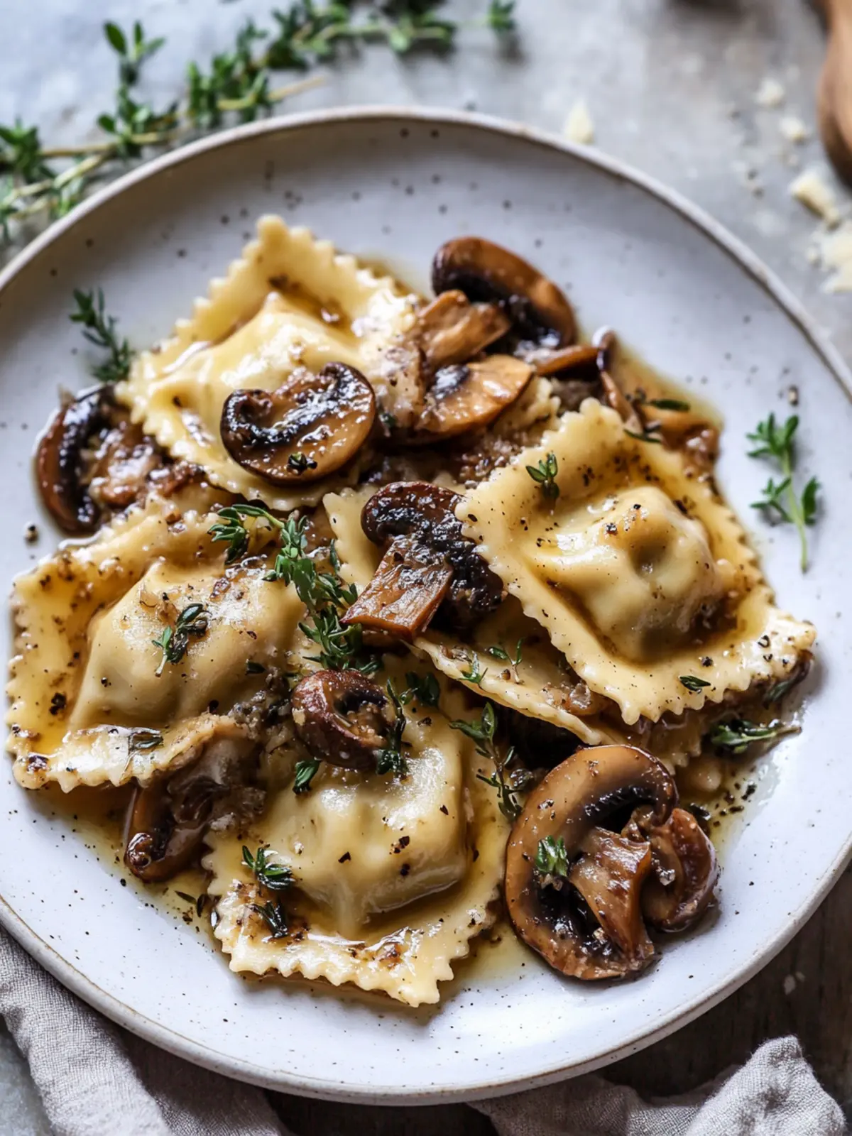 Herby Buttered Balsamic Mushroom Ravioli You’ll Crave Daily 5 Herby Buttered Balsamic Mushroom Ravioli