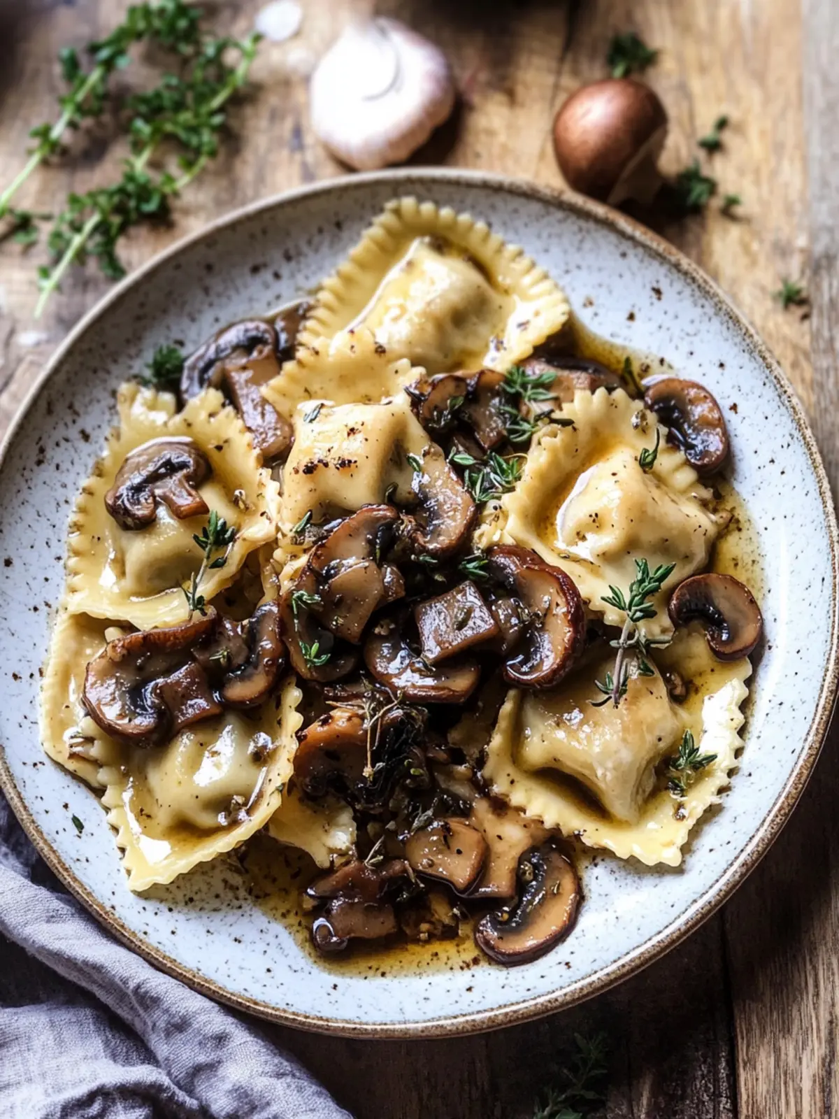 Herby Buttered Balsamic Mushroom Ravioli You’ll Crave Daily 2 Herby Buttered Balsamic Mushroom Ravioli